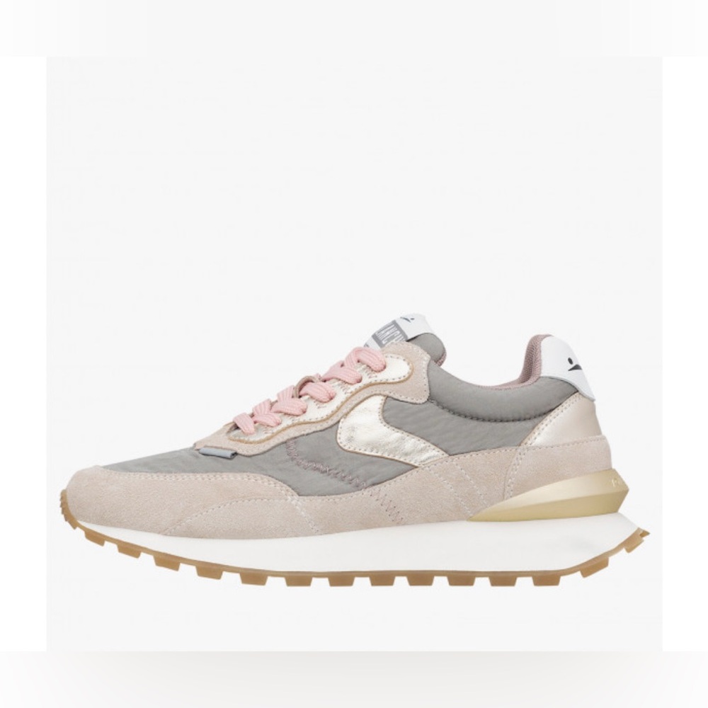 NWT VOILE BLANCHE QWARK HYPE WOMAN
Suede & Technical Fabric Sneakers BEIGE-GREY - Picture 2 of 16